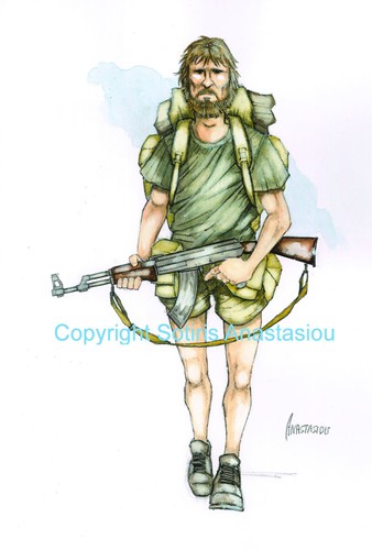 Original military painting - military,