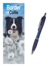 Border Collie Slim Calendar 2026 + EXCLUSIVE LIMITED EDITION PEN