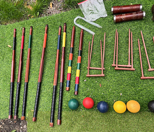 Adult croquet set with - set, wooden
