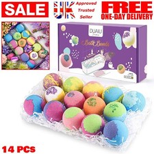 Bath Bombs Gift Set 14-Pieces Handmade Fizzy Bubble Bath Bombs Vegan New