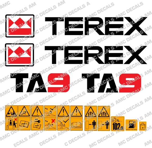 Terex ta9 dumper sticker - dumper,