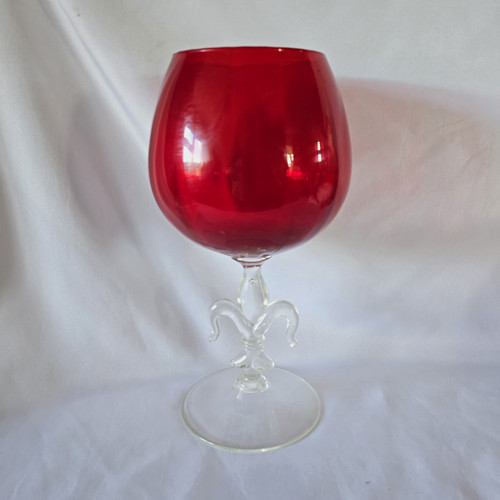 Vtg empoli red - glass, vase