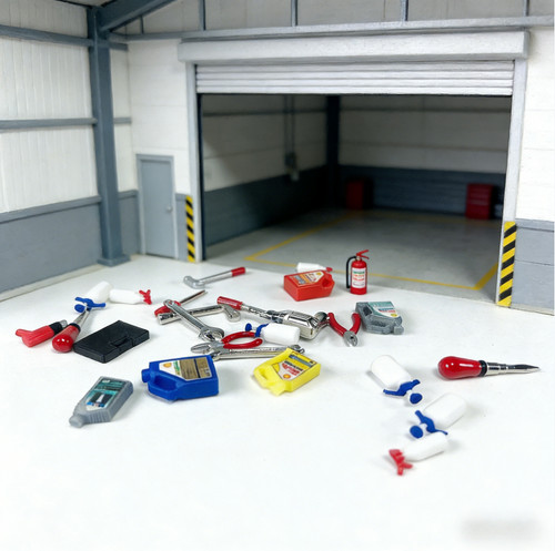 Diorama car garage - 1/18,