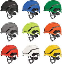 MSA Working At Heights V-Gard H1 Safety Helmet - Nonvent Fas-Trac III Pivot