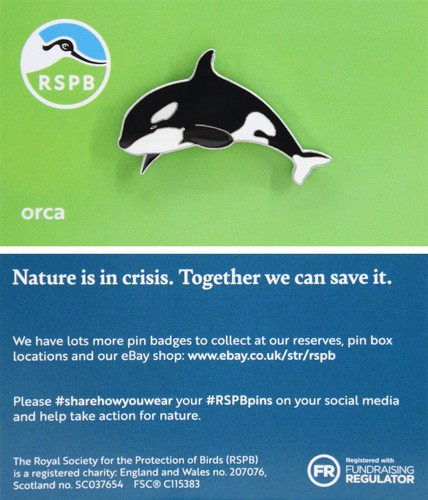 Rspb pin badge niic orca - pin,