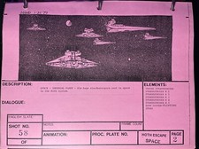 Star wars storyboards Empire Strikes Back movie props DARTH VADER DESTROYER  Art