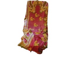 Vintage Indian Kantha Quilt Cotton Bedspread Throw