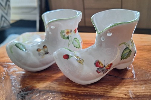 Vintage ceramic boot planters - boot,