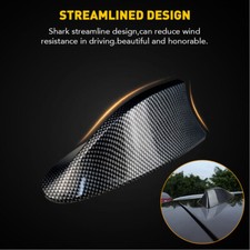 New Carbon Fiber Style Car Shark Fin Aerial Antenna Mast Roof AM/FM Radio Signal