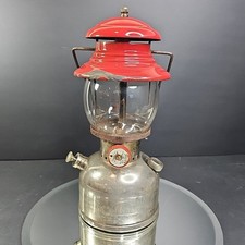 Vintage Coleman Canada Model 200 T-66 Lantern Red Nickel 1957 Untested No Mantle