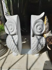 Heavy owl white Laura Ashley bookends lightly used read description