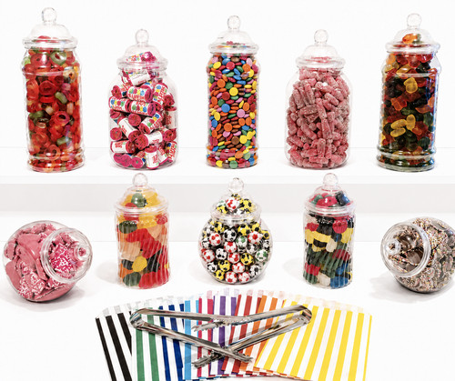 Mixed plastic sweet - mixed, x10