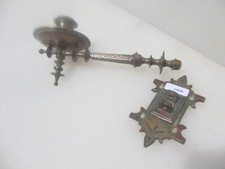 Antique Brass Piano Candle Holder Arm Light Sconce Old Victorian Gilt Rococo