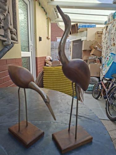 Vintage brass cranes herons - vintage,