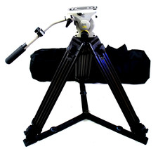 VINTEN VISION 100 CF CARBON 2D SYS GRSPR TEL-PANBAR PLT TDKN BAG SERVICED 44 Lbs