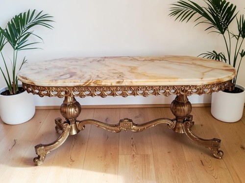 Vintage onyx brass marble - &,