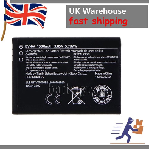 Battery for nokia - bv-6a, phones
