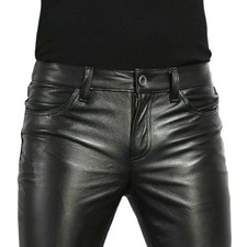 Mens Black PULeather Trousers