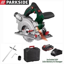 Parkside 20v Cordless Circular Saw - With Battery And Charger.