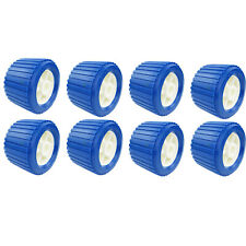 8x Boat Trailer Roller Marine Dinghy Ribbed Wobble Rollers 19mm Bore Blue