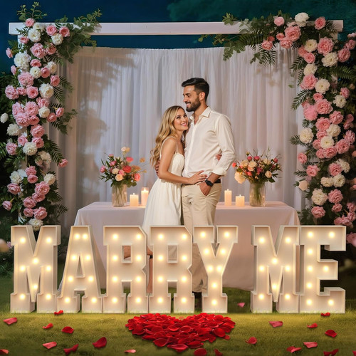 Light marry sign with - light-up,