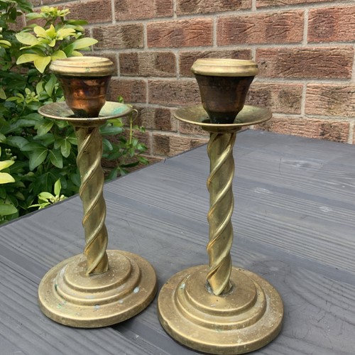 Pair vintage brass copper - of, &copper