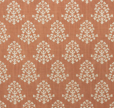 ANDREW MARTIN CURTAIN FABRIC DESIGN Sprig 1.4 MTRS ORANGE GARDEN PATH COLLECTION