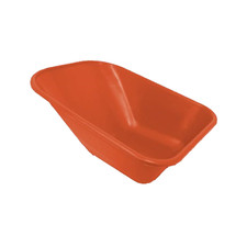 UK MADE REPLACEMENT ORANGE WHEEL BARROW BODY TRAY 110 LITRE HARD PLASTIC NO HOLE