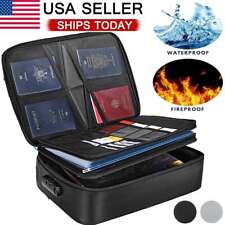 2000℉ Fire Proof money Bag Fireproof Document Pouch Waterproof Safe Cash US