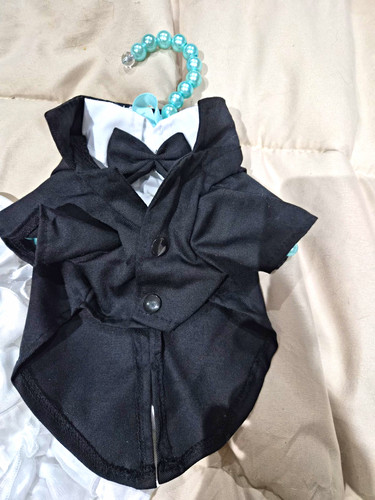 Dog wedding outfit - set, black