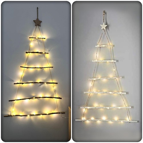 Led lit twig wall - led,