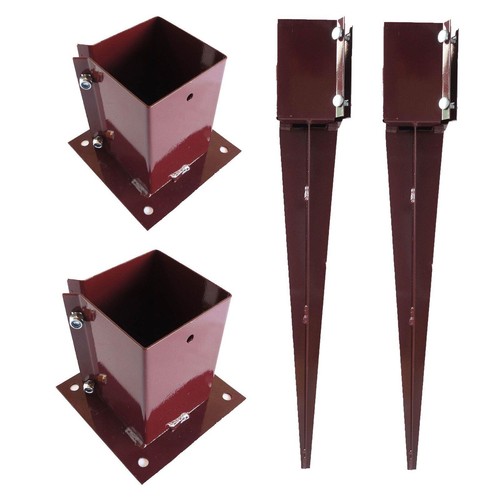 Fence post support - post, spikes