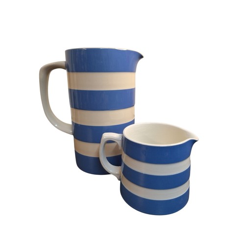 Green cornishware water - water, jug