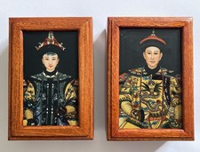 Vintage Reverse Painted Glass