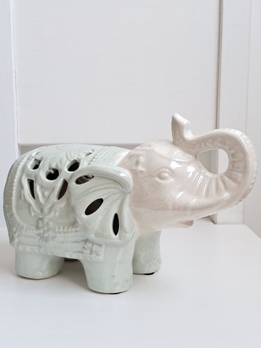 Ceramic elephant ornament - elephant,