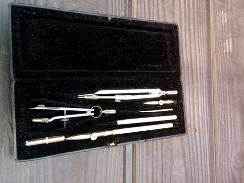Vintage school drawing set 7 - school,
