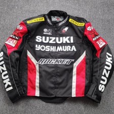 Suzuki Red-Black motorbike racing leather jacket  Yoshimura Motorbike jacket