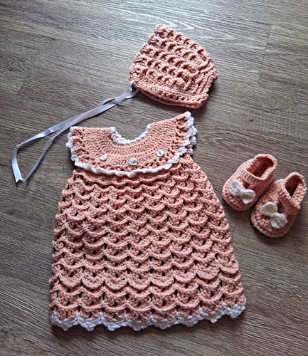 Crochet months 3pc dress - months,