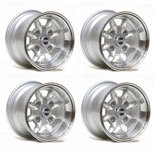 ULTRALITE CLASSIC MINI WHEELS 10" x 6J ET-3 4x101.6 SILVER ALLOY WHEELS X4 Z0712