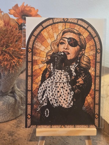 Madonna madame stained glass - madonna,