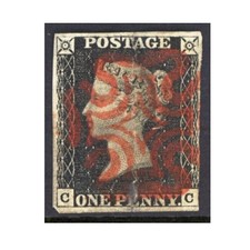 1840 1d  Black SG 2 C.C.  