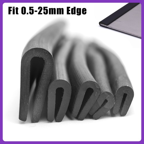 Black rubber edge trim - black, seal