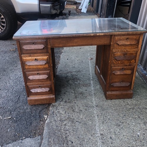 Vintage quartersawn oak - quartersawn, desk