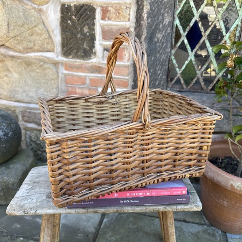 Vintage wicker shopping basket - vintage,
