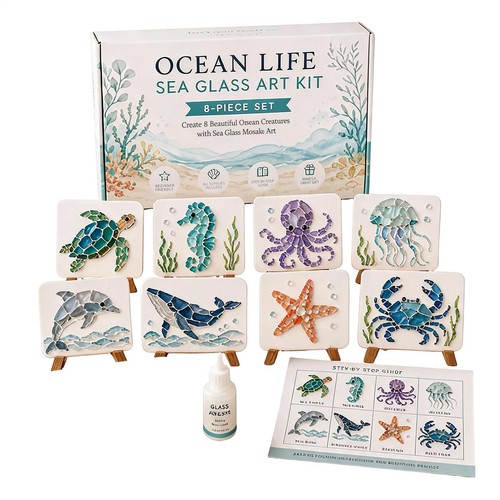 Ocean life acrylic mosaic - ocean,
