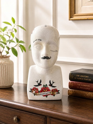 Porcelain phrenology tattoo - phrenology,