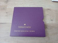 QUEEN ELIZABETH II 2002 GOLDEN JUBILEE CROWN £5 COIN/SLEEVED ROYAL MINT UNC BU5