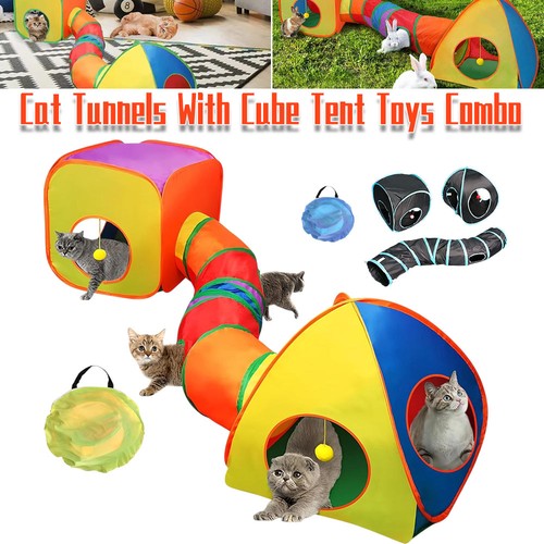 Diy cat tunnel with cube - cat,