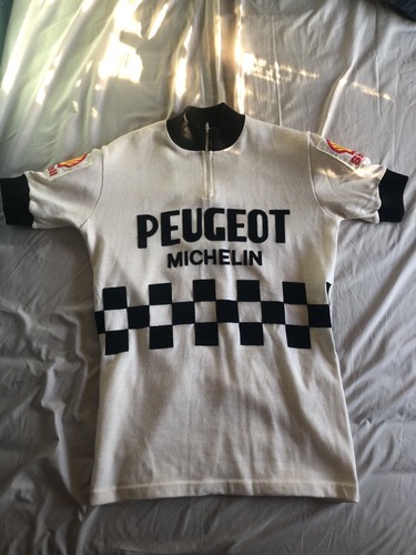 Vintage peugeot cycling jersey - vintage,