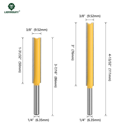 Shank extra long straight - 1/4,